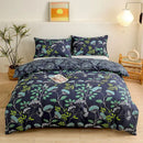 Botanical yellow & white floral duvet cover set bedroom bedding