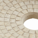 Botticino Beige Marble Round Vessel Sink - 16"x16"x6" - Honed