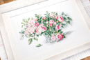 Bouquet of Pink Roses Counted Cross-Stitch Kit by Luca-S BL22866L