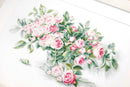 Bouquet of Pink Roses Counted Cross-Stitch Kit by Luca-S BL22866L
