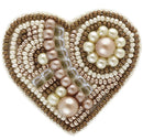 BP-185C Beadwork kit for creating brooch Crystal Art Set of pictures "Gingerbread"