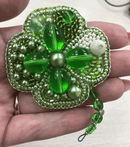 BP-186C Beadwork kit for creating brooch Crystal Art "Symbol of luck"