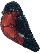 BP-192C Beadwork kit for creating brooch Crystal Art Bullfinch