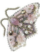 BP-218C Beadwork kit for creating brooch Crystal Art "Lilac butterfly"