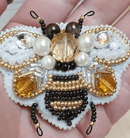 BP-221 Beadwork kit for creating brooch Crystal Art "Bee"