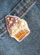BP-234C Beadwork kit for creating brooch Crystal Art "Cake"