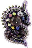 BP-268C Beadwork kit for creating brooch Crystal Art "The Dragon"