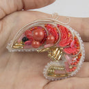 BP-290C Beadwork kit for creating brooch Crystal Art "Shrimp"