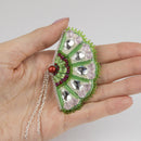 BP-303C Beadwork kit for creating brooch Crystal Art "Fan"