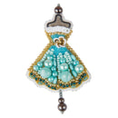 BP-322C Beadwork kit for creating brooch Crystal Art "Dress"
