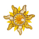 BP-339C Beadwork kit for creating brooch Crystal Art "The sun"
