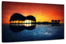 Guitar Sunset Wall Art