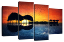 Guitar Sunset Wall Art