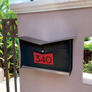 ButterFly Box in TEXTURED MATT JET BLACK - Wall Mount Mailbox