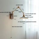 Brass and ribbed glass ceramic led wall light – bedroom sconce