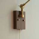 Brass and ribbed glass ceramic led wall light – bedroom sconce