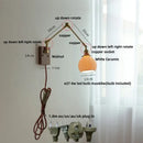 Brass and ribbed glass ceramic led wall light – bedroom sconce