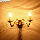 DecorBites™ Brass Ball Sconce Light with Ribbed Glass Shade - Simple Wall Mount Lamp