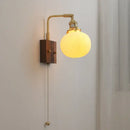 DecorBites™ Ceramic Ball LED Wall Light with Pull Chain Switch for Living Room