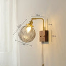 DecorBites™ Ceramic Ball LED Wall Light with Pull Chain Switch for Living Room