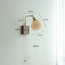 DecorBites™ Ceramic Ball LED Wall Light with Pull Chain Switch for Living Room