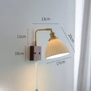 DecorBites™ Ceramic Ball LED Wall Light with Pull Chain Switch for Living Room