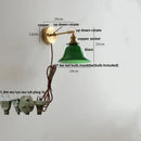 Brass brass clear glass wall lights bedroom reading lamp with pull chain