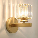 Brass brass crystal glass wall sconce bedroom lighting