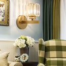 Brass brass crystal glass wall sconce bedroom lighting
