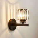 Brass brass crystal glass wall sconce bedroom lighting