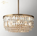 Brass decorbites crystal round pendant chandelier dining room