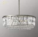 Brass decorbites crystal round pendant chandelier dining room