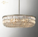 Brass decorbites crystal round pendant chandelier dining room