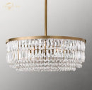 Brass decorbites crystal round pendant chandelier dining room