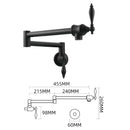 Brass double joint telescopic kitchen faucet with two spray modes