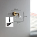 Brass flower gray glass led bathroom wall lamp