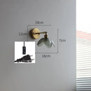 Brass flower gray glass led bathroom wall lamp