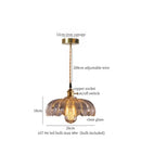 Brass glass lotus leaf pendant lamp dining room set