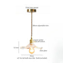 Brass glass lotus leaf pendant lamp dining room set