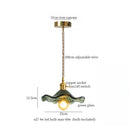Brass glass lotus leaf pendant lamp dining room set