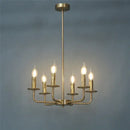 Brass iron art chandelier lights for dining room candle fixtures