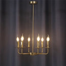 Brass iron art chandelier lights for dining room candle fixtures