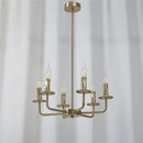 Brass iron art chandelier lights for dining room candle fixtures
