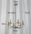 Brass iron art chandelier lights for dining room candle fixtures