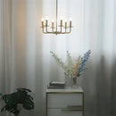 Brass iron art chandelier lights for dining room candle fixtures