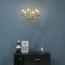 Brass iron art chandelier lights for dining room candle fixtures