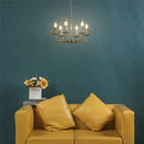 Brass iron art chandelier lights for dining room candle fixtures