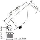Brass Light Fixtures Outdoor with MR11, Adjustable Shroud, and 72" Wire