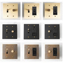 Brass Mixed Dimmer Switch (2-Gang)