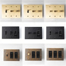 Brass Mixed Dimmer Switch (3-Gang)